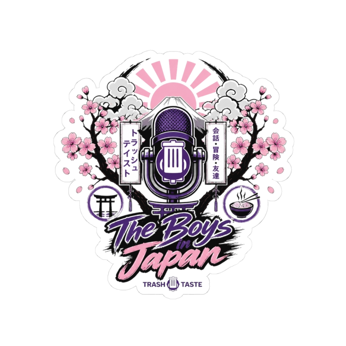 Trash Taste "The Boys in Japan" Sticker - alternate angle 1, merchandise