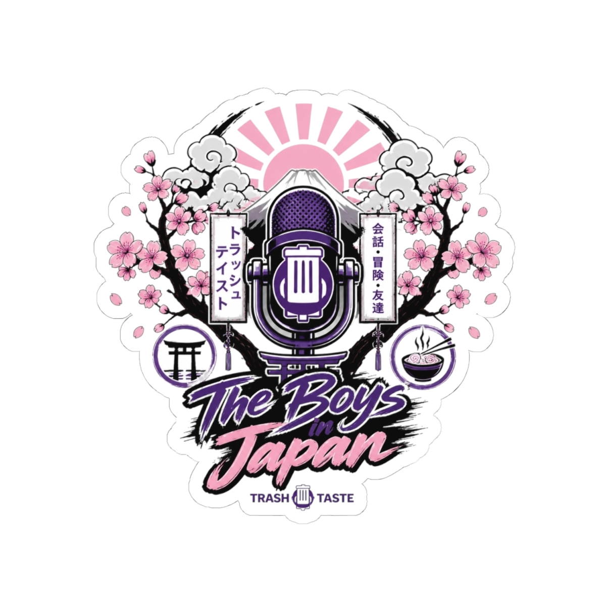 Trash Taste "The Boys in Japan" Sticker - alternate angle 2, merchandise